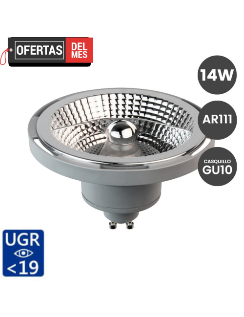 Lámpara LED AR111 14W 45º GU10-UGR19