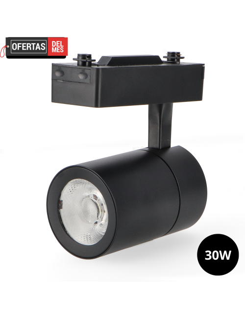 Foco Led Para Carril Clean Negro 30W Monofásico Cct