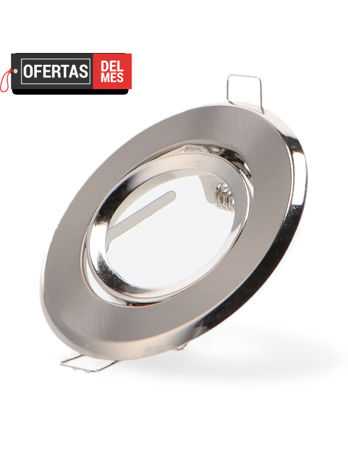 Aro Basculante Redondo Níquel Serie Eco Para Gu10/mr16