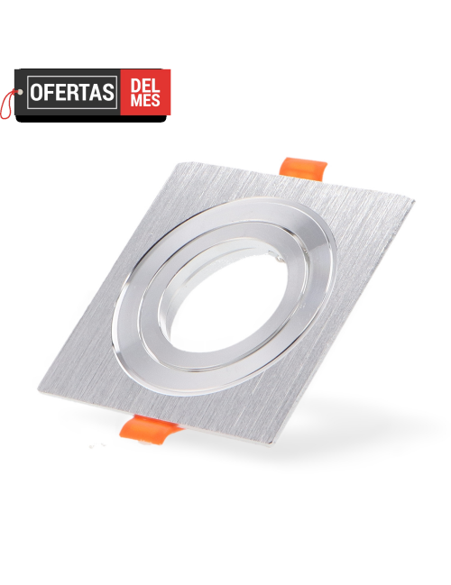 Aro Niquel Cuadrado Basculante para GU10/MR16
