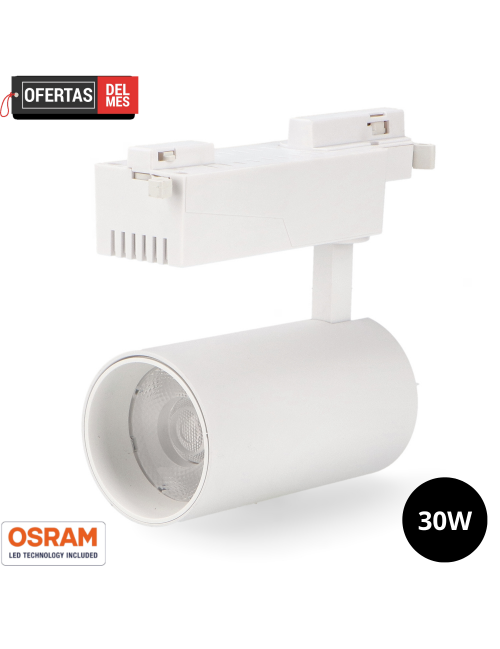 Foco Led Para Carril Profast Blanco 30W Monofásico