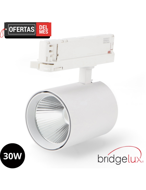 Foco Led Para Carril White Air 30W Trifásico No Flicker