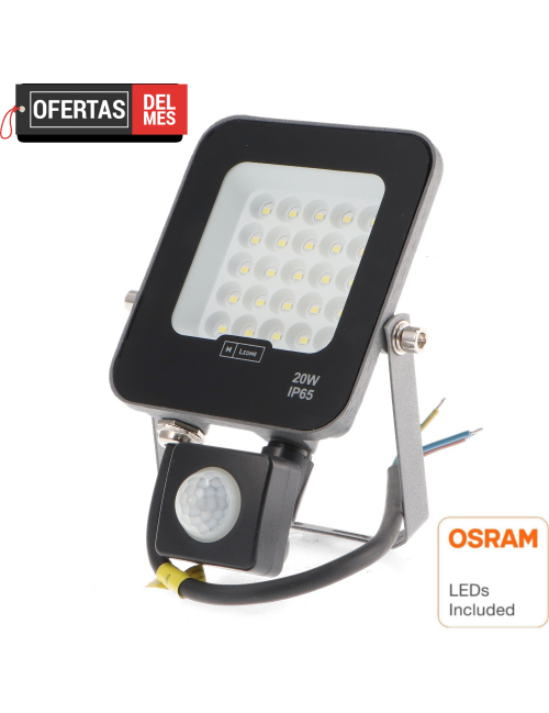 Foco Proyector Led Napoli Plus 20W Con Sensor de Movimiento