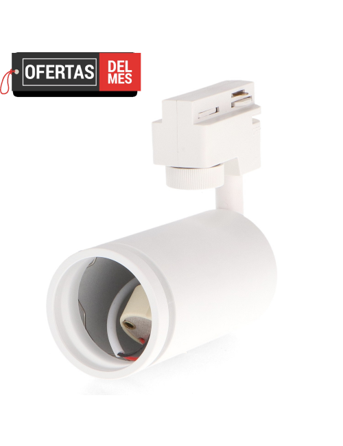 Foco Portalámparas Gu10 Para Carril White Circle Monofásico