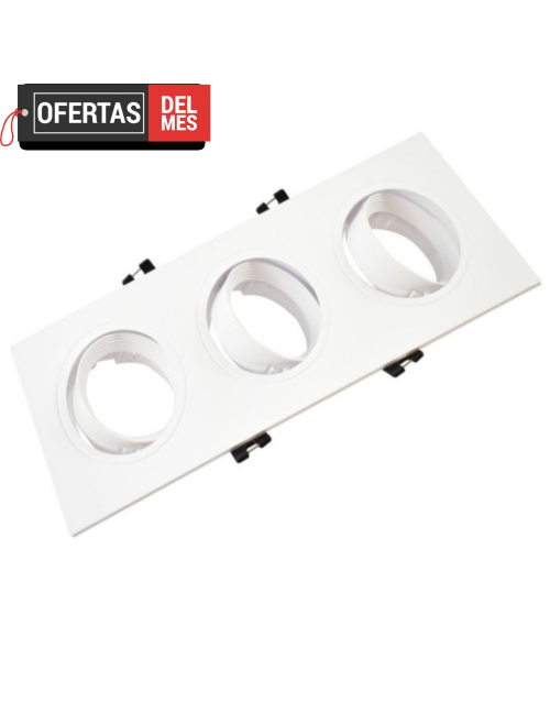 Aro Marco Triple BLANCO orientable para GU10