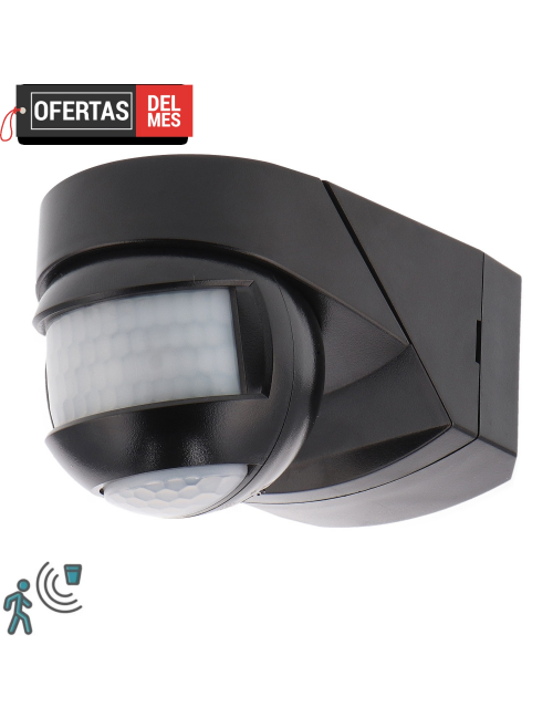 Detector de Movimiento Pir 180º Superficie Black