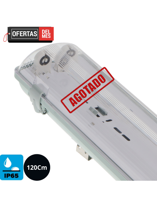 Pantalla Estanca Para Dos Tubo Led Platno 1200 mm