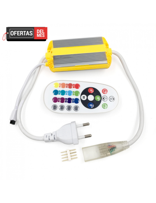 Controlador Para Tira Led Rgb Rozok 220V Con Mando 