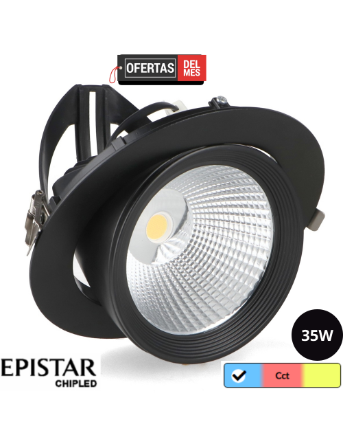 Foco Downlight Led Orientable Black Track 35W