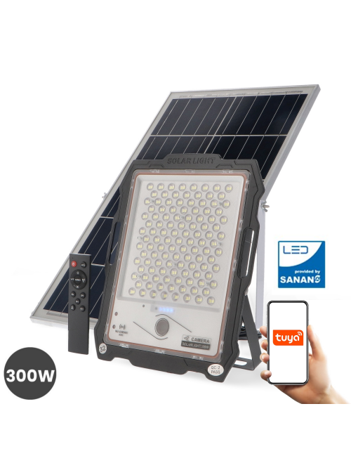 Foco Proyector Led Solar Con Cámara 300W