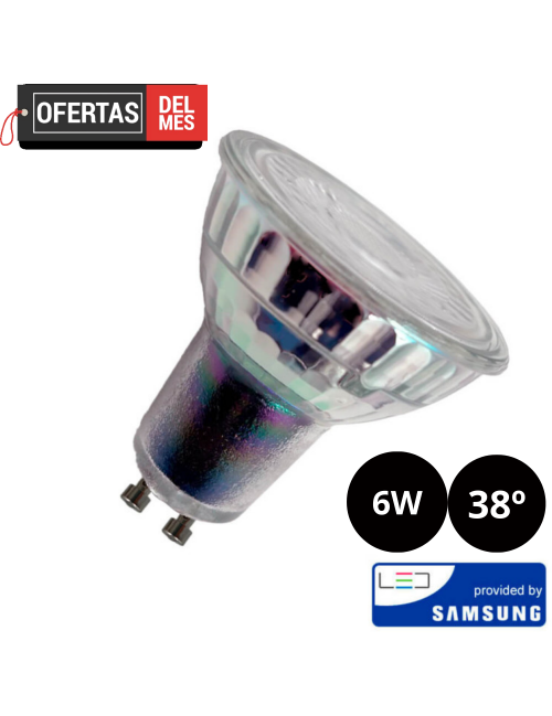 Dicroica LED 6W Cristal GU10 Samsung Chip