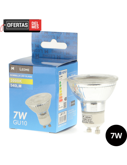 Bombilla Led Gu10 Glass 7W 38º