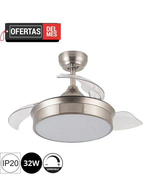Ventilador de Techo Led Messed Níquel