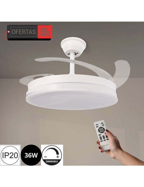 Ventilador de Techo Led White Olga ø107 Cm