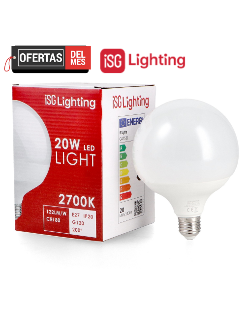 Bombilla Led E27 G120 20W