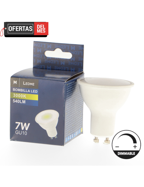 Bombilla LED GU10 Smd Plus 7W Regulable 180º