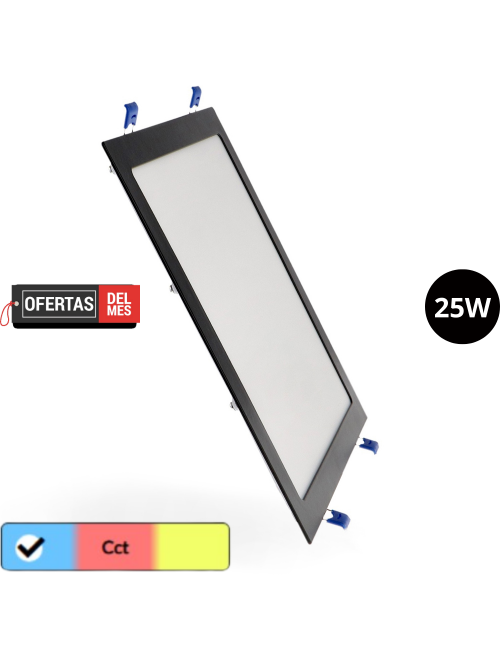 Panel Led Cuadrado Negro 25W Cct