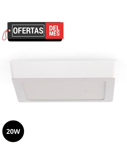 Panel de Superficie Serie Slim Cuadrado 20W