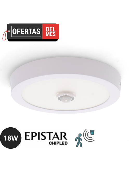 Panel de Superficie Circular Serie Sensor Light 18W