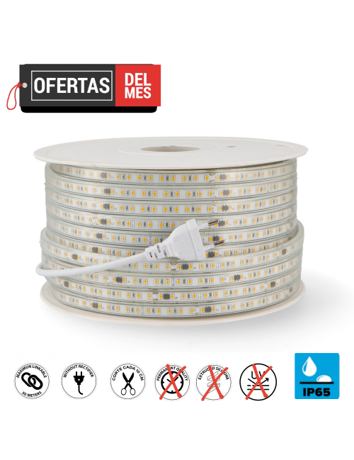 Tira de Led 220V Ac Smd2835 Como 12W/m - 50 Metros