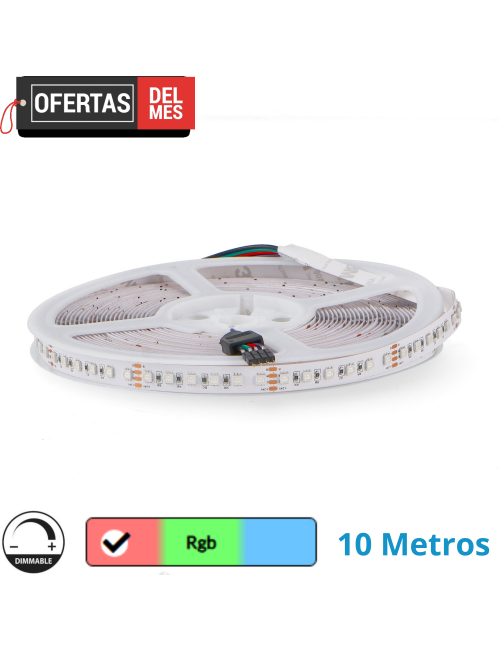 Tira Led 24V Dc Smd3535 Clasic IP65 Rgb 12W/m - 10 Metros