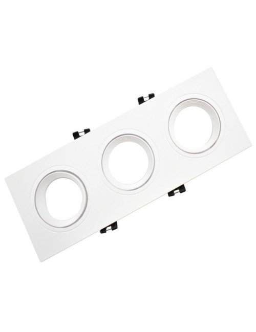 Aro Marco Triple BLANCO orientable para GU10