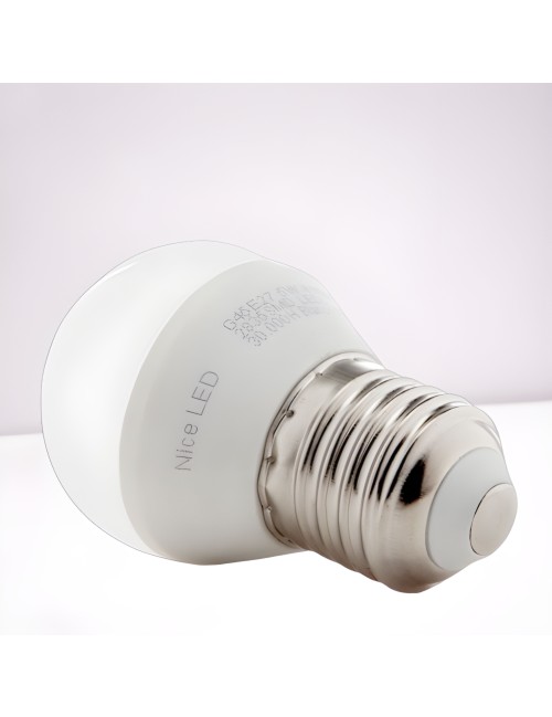 Bombilla E-27 Led 5W Esférica Pequeña G45 Opal 410Lm 200º 