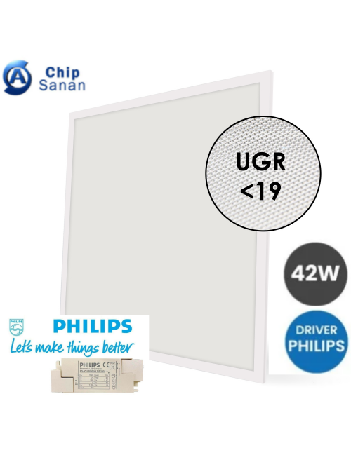 Panel Led Serie Bure 60X60 Cm 42W No Flicker Driver Philips