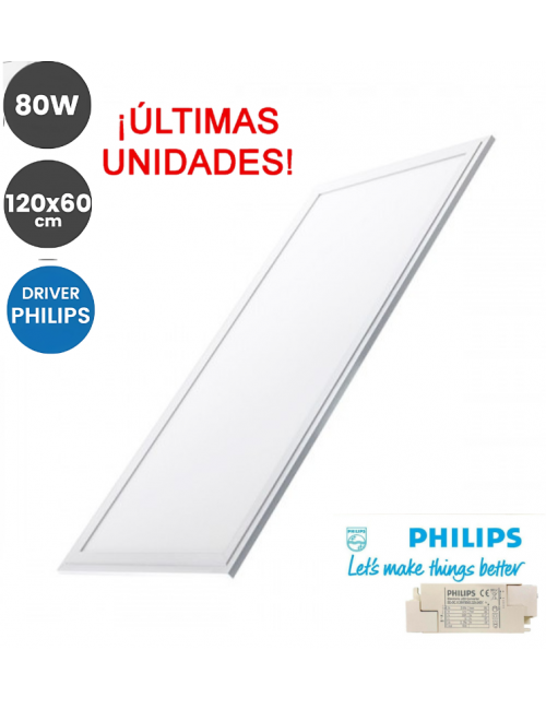Panel LED Rectangular  120X60 Cm 80W No Flicker