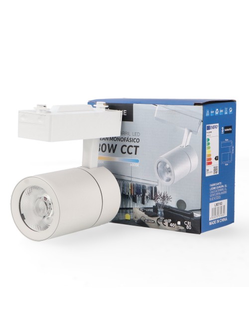 Foco Led Para Carril Clean 30W Monofásico Cct