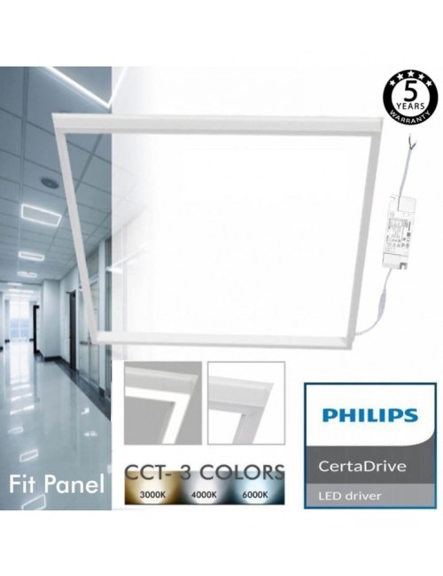 Panel Fit LED 60x60 44W Marco Luminoso Blanco - CCT- Driver Philips