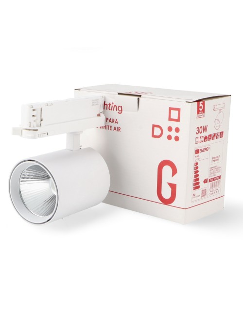 Foco Led Para Carril White Air 30W Trifásico No Flicker