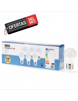 Bombilla Led E27 G45 5W - Pack 6