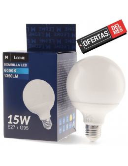Bombilla Led E27 G95 15W