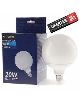 Bombilla Led E27 G125 20W