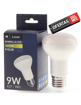 Bombilla E27 R63 Reflectora 9W
