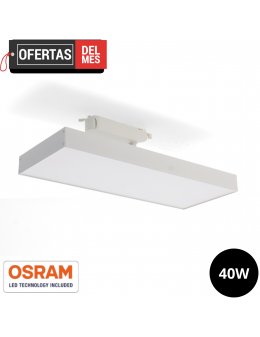 Foco Led Para Carril Promax Blanco 40W Monofásico 