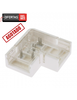 Conector L Para Tira Led Ip68 10Mm Out 8Mm In 2Pin