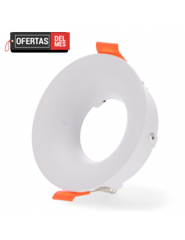 Aro Fijo Redondo Blanco Serie Infinity Para Gu10/mr16