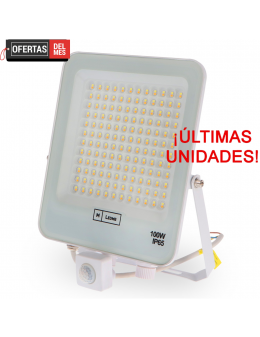 Foco Proyector Led Napoli Plus White 100W Con Sensor de Movimiento