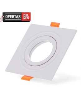 Aro Basculante Cuadrado Blanco para Gu10/mr16