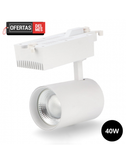 Foco Led Para Carril Prolux Blanco 40W Monofásico 