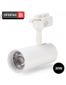 Foco Led Para Carril White Aras 30W Monofásico Cct