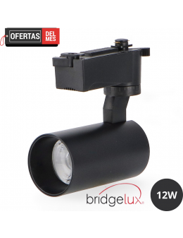 Foco Led Para Carril Negro Berna 12W Monofásico