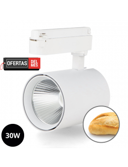 Foco Led Para Carril White Air 30W Monofásico No Flicker - Panadería