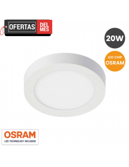 Plafón LED circular superficie 20W - OSRAM CHIP DURIS E 2835