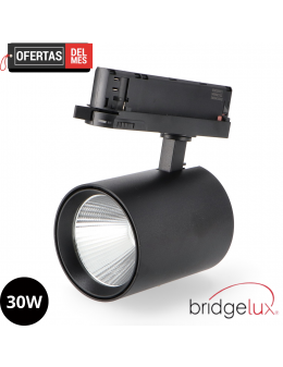 Foco Led Para Carril Black Air 30W Trifásico No Flicker