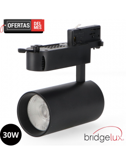 Foco Led Para Carril Negro Turin 30W Trifásico
