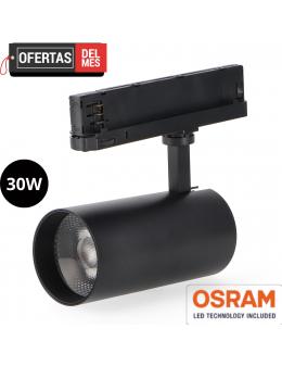 Foco Led Para Carril Milan 30W Trifásico