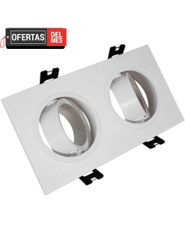 Aro Marco Doble BLANCO orientable para GU10